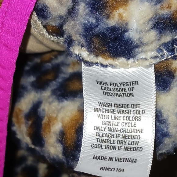 Crown Ivy Women's Animal Print Sherpa Jacket Size L - Picture 10 of 10